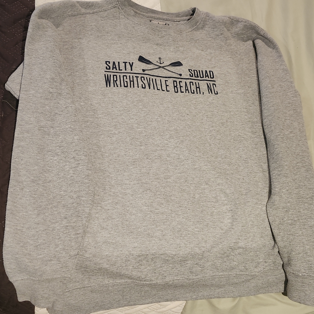 Gray Wrightsville Beach Crewneck Sweater